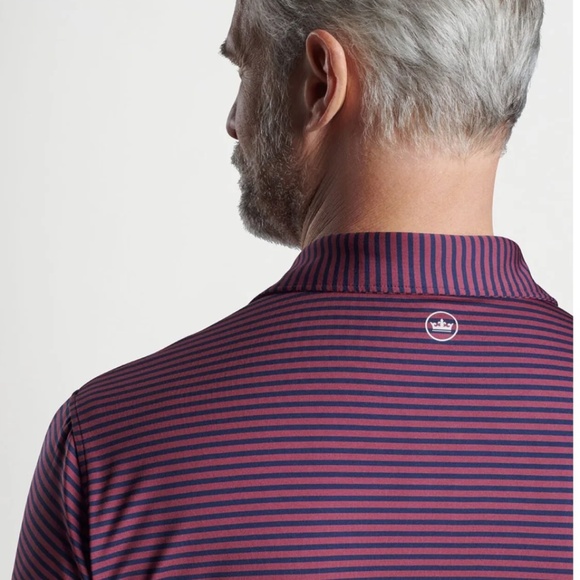 Peter Millar Men's Large Navy Sawyer Performance Jersey Polo MSRP $115 - Picture 1 of 9